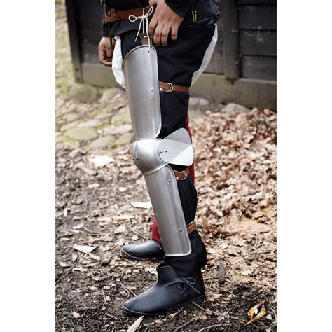 Soldiers Leg Armor Polished Steel Mci 3650 Larp Distribution