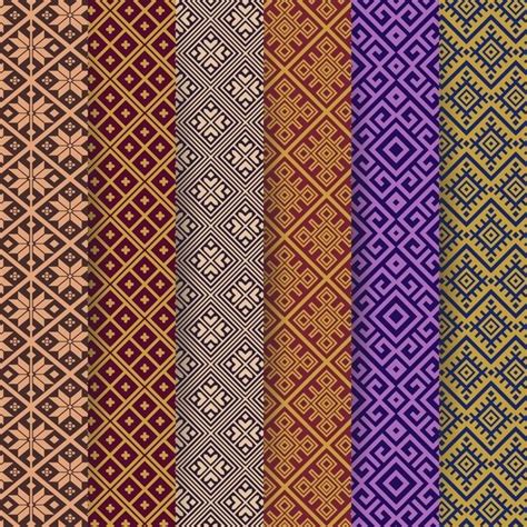 Premium Vector Songket Pattern Collection Songket Pattern Pattern