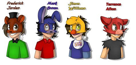 Four Cartoon Characters With Different Colored Masks On Their Faces And