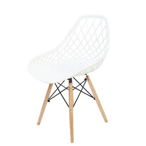 Shop Jilphar Jilphar Fiber Plastic Dining Chair With Wooden Legs Jp1039c Dragonmart United