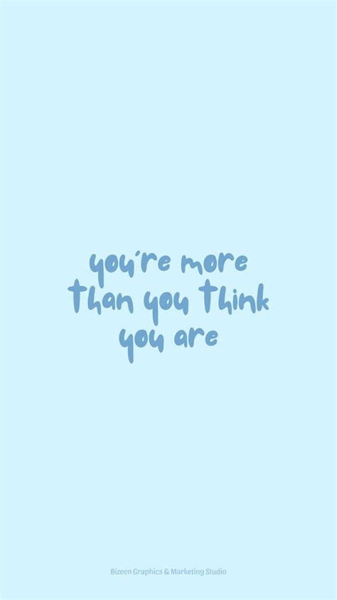 Pastel Blue Aesthetic Wallpaper Quotes Youre More Than You Think You