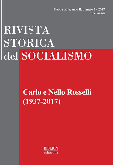 Speciale Carlo E Nello Rosselli Numero 12017 Rivista Storica Del