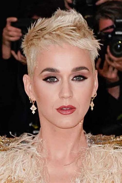 Katy Perry Straight Pixie Cut Hairstyle Steal Her Style
