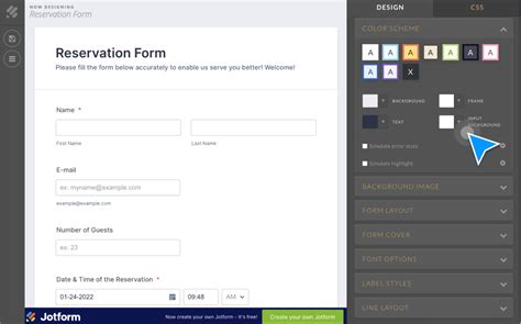 Free Form Design Software Customize Your Form And Add Css Jform