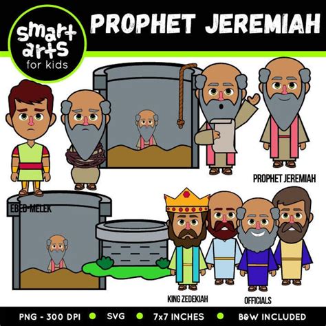 Prophet Jeremiah Clip Art Bible Based Bible Characters Etsy