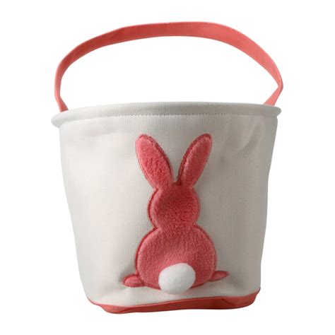 10in Bunny Butt Canvas Easter Basket Five Below Let Go And Have Fun