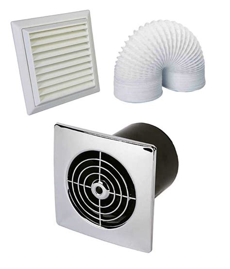 Manrose 4 100mm Low Profile Chrome Timer Bathroom Extractor Fans