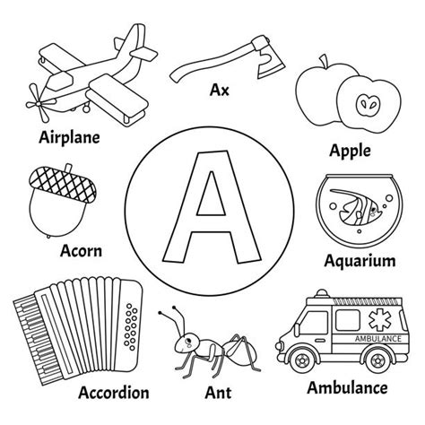 Flashcard Letter A Is For Aeroplane Illustrations Royalty Free Vector