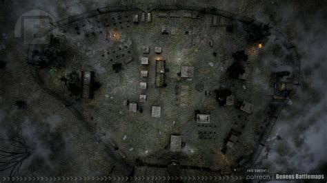 Village Of Barovia Graveyard Global Overview Battlemap Demo Curse
