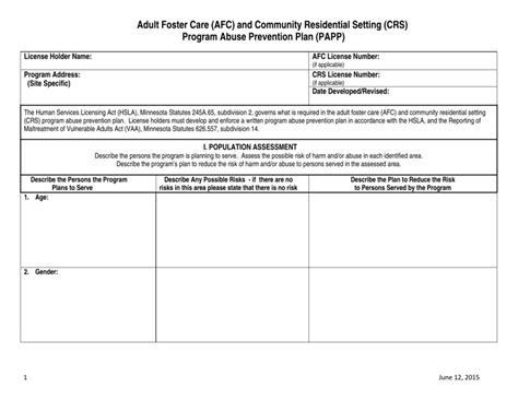 Minnesota Adult Foster Care Afc And Community Residential Setting
