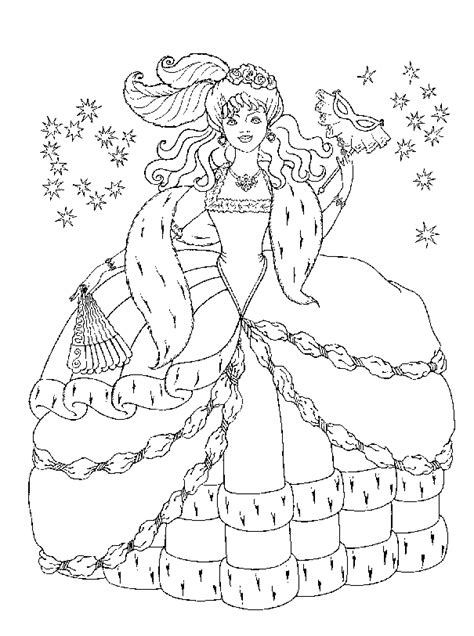 Coloring Pages Dresses Coloring Home