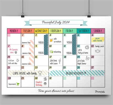 Calendar Monthly Planner Free Printable On Behance Monthly Planner