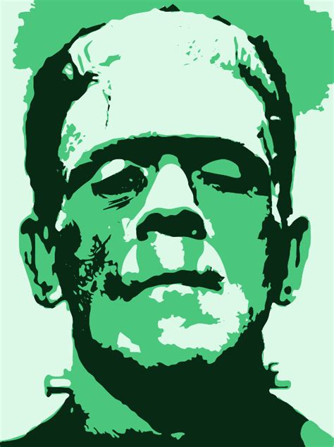 Frankenstein Stencil In 3 Layers