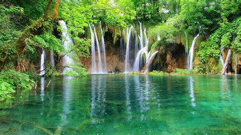 Обои водопад водоем гидроресурсы природа природный заповедник Full