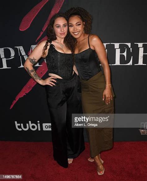 alyssa raquel and parker mckenna posey attend the premiere of tubi s news photo getty images