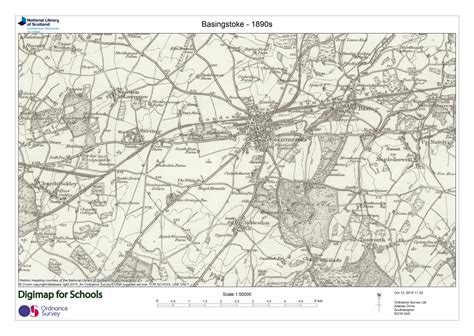 Basingstoke 1890 Ordnance Survey