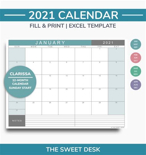 Excel 12 Month Calendar 2021 Download 2021 Yearly Calendar Mon Start
