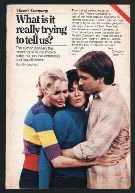 1983 Tv Guide Article~threes Company~john Ritter~joyce Dewitt