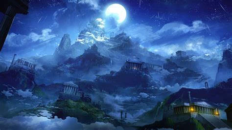 Wallpaper Fantasy Art Full Moon In Night Sky Images And Photos Finder