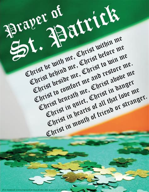 Prayer Of St Patrick Courageous Christian Father