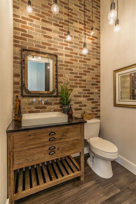 Modern Bathroom With Brick Wall Accent Hgtv