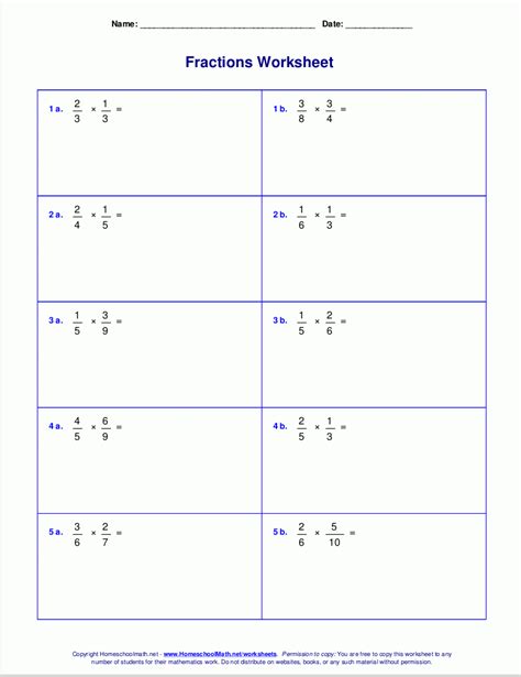 Fraction Worksheets 6th Grade Printable Lexias Blog