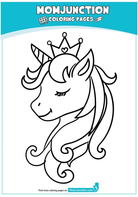 Beautiful Unicorn Head Coloring Page | Unicorn coloring pages, Coloring