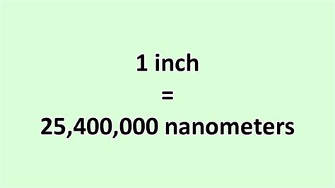 Convert Inch To Nanometer Excelnotes