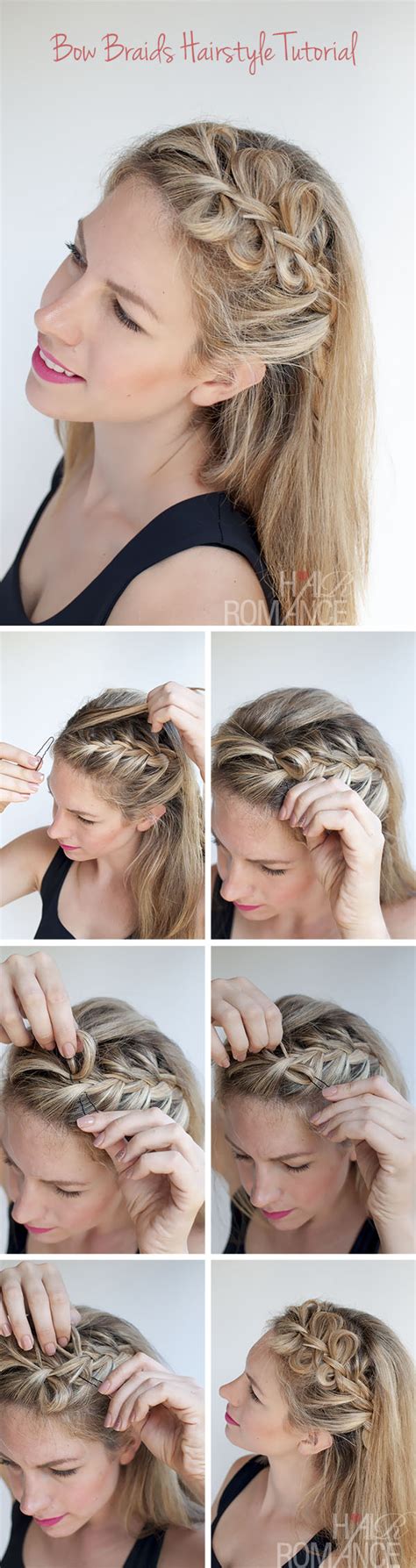 Create three french braided bang hairstyles for medium and long hair. 12 Romantic Braided Hairstyles With Useful Tutorials ...