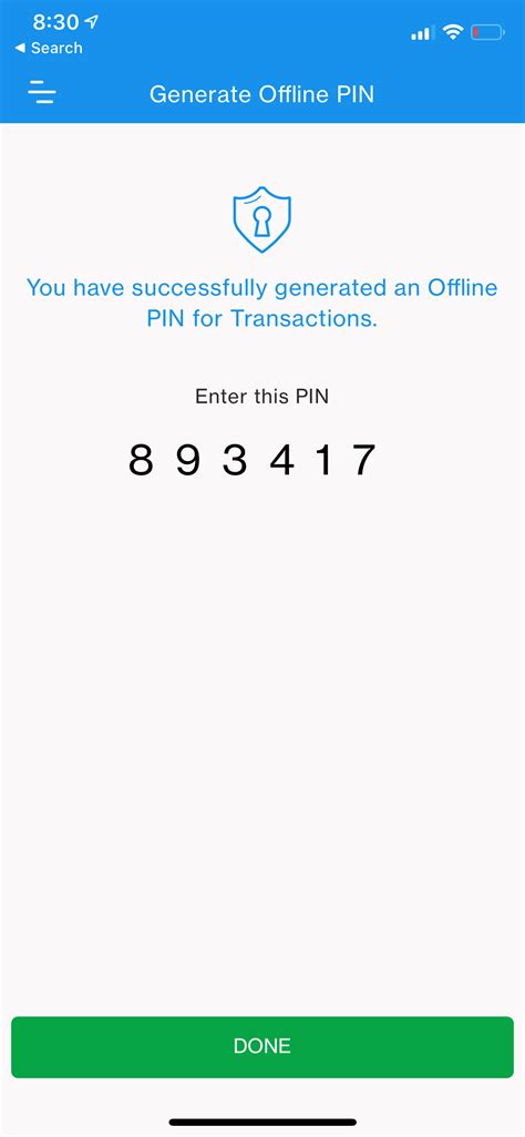 offline pin standard chartered singapore