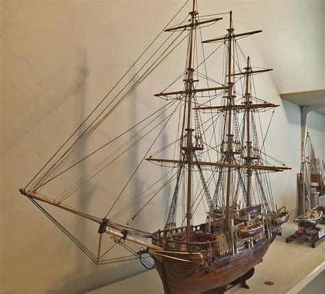Essex Whaling Ship Wooden Model