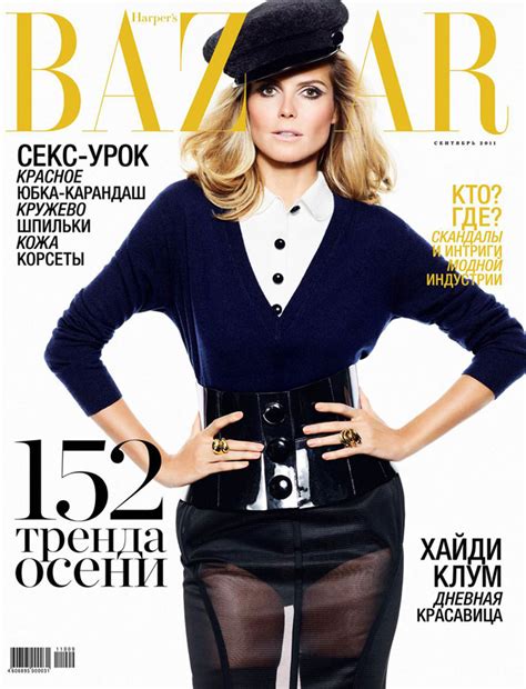 Heidi Klum Covers Harpers Bazaar Russia September 2011 Fashion Gone