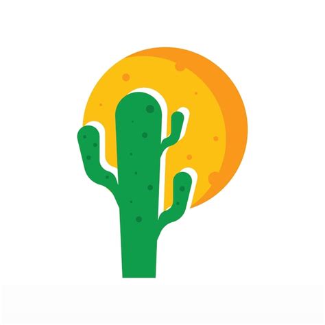 Premium Vector A Simple Logo Design Of A Cactus