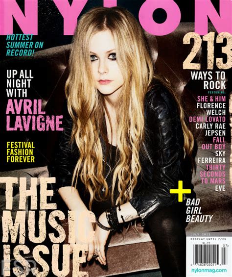 Avril Lavigne By Brooke Nipar Magazine Photoshoot For Nylon Us Magazine July Magazine