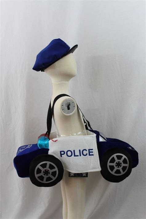 3 easy diy cardboard box kids' costume ideas. Boutique Police Car Cop One Size 3-7 Halloween Costume Boy Girl Hat Cruiser NEW… | Girl with hat ...