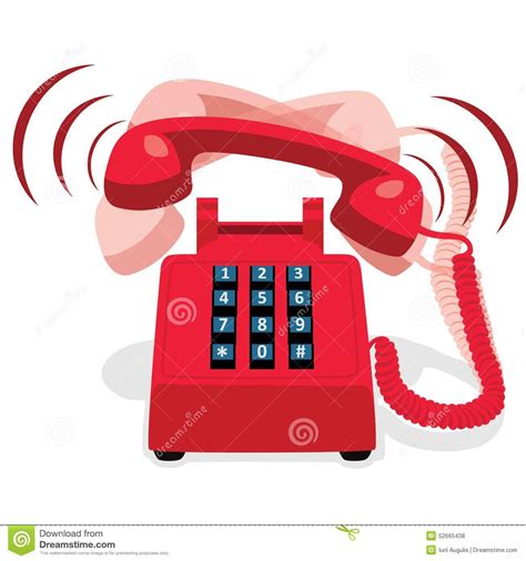 Ringing Stationary Phone With Rotary Dial And With Question Marks