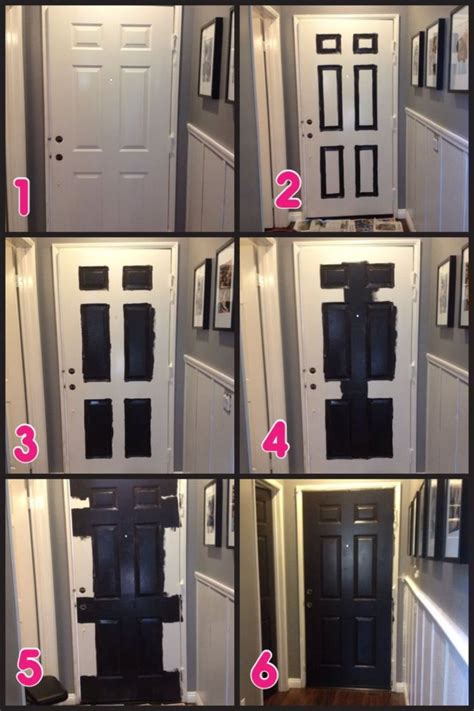 This guide will show you how easy it is to paint an interior door. Hallway Makeover Part 2 - Black Doors! | DIY & Crafts that ...