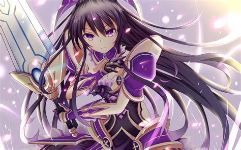 Purple Anime Wallpaper Dark Black Background Purple Anime Girls Gun