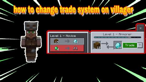 How to change trade system on villager - YouTube