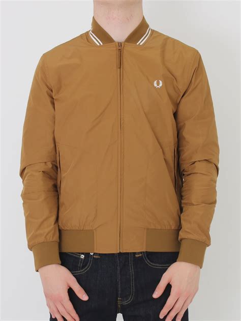 Fred Perry Twin Tipped Bomber Jacket In Dark Rubber Northern Threads