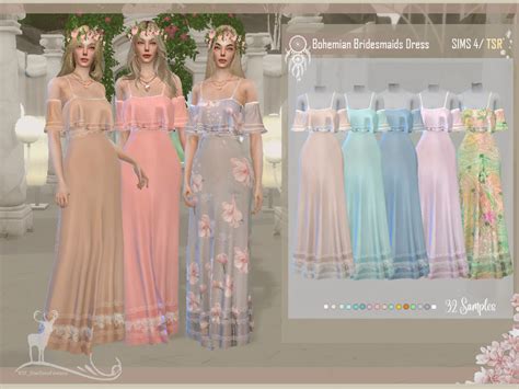 The Sims Resource Bohemian Bridesmaids Dress