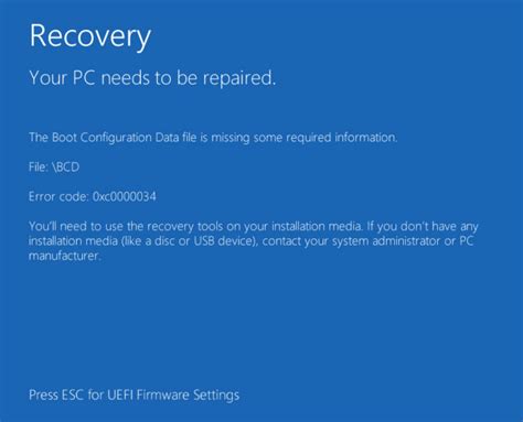 Fix Boot Configuration Data Missing Error In Windows