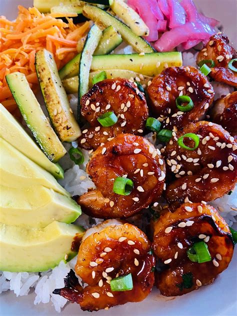 Korean Shrimp Rice Bowls Cooks Well With Others