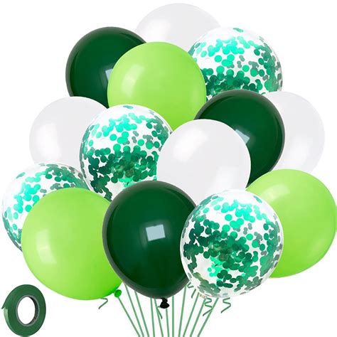 Buy Yuroochii 60 Pcs Party Balloons Dark Green Light Green White