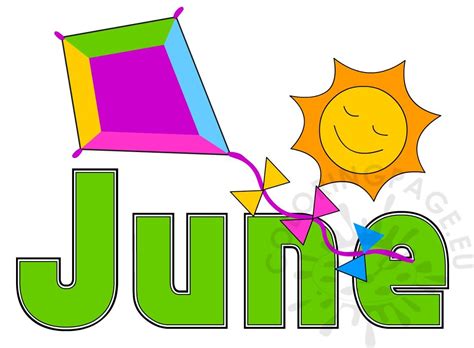 Summer Month June Image Coloring Page