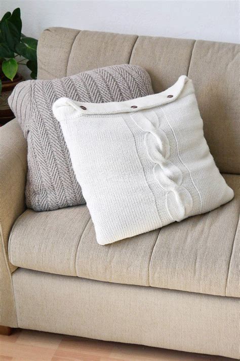 DIY Sweater Pillows No Sewing Machine Needed Sweater Pillow