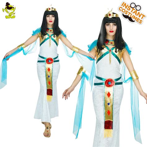 Womans Egyptian Pharaoh Cleopatra Costumes Halloween Party Adults Clothing Queen Fancy Dress