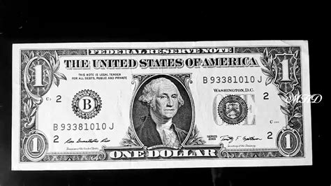Us 1 Dollar Bill First President Of United States Of America