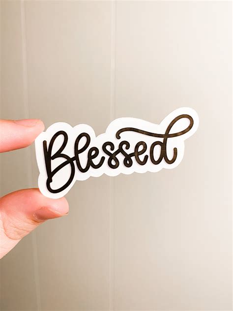 Blessed Sticker Grateful Thankful Religious Happy Blessed Etsy Uk