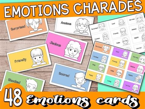 Emotions Charades Cards To Help With Emotional Regulation Teaching